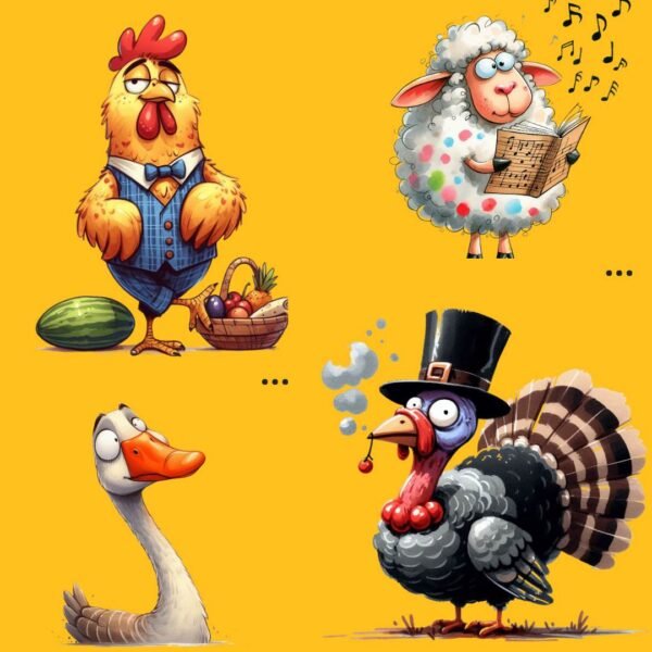 Funny Farm Animals Clip Art